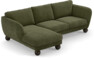 Madison Lux - 2-sits soffa med schäslong vänster - Grön