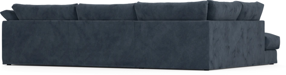 Cherrie - 3-sits soffa med divan vänster, med kappa - Blå