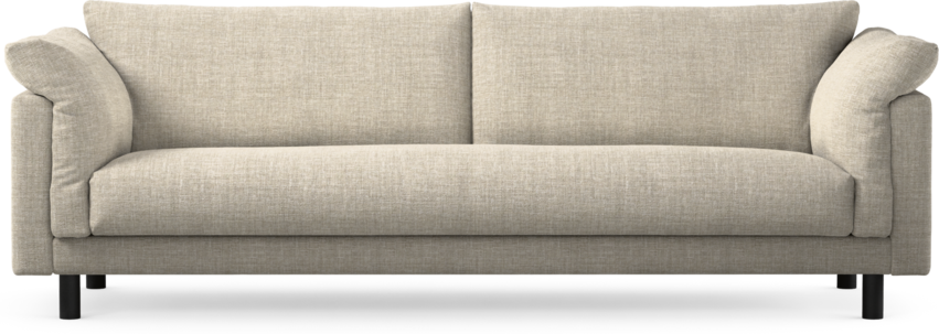 Cherrie - 4-sits soffa, hel dyna, fast klädsel - Beige