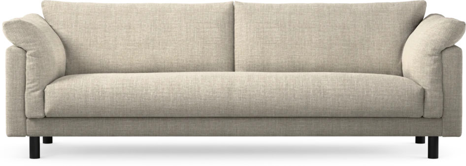 Cherrie - 4-sits soffa, hel dyna, fast klädsel - Beige