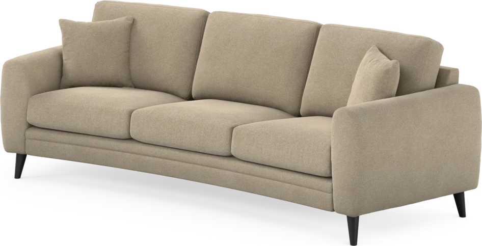 Eden - 3-sits soffa svängd - Beige