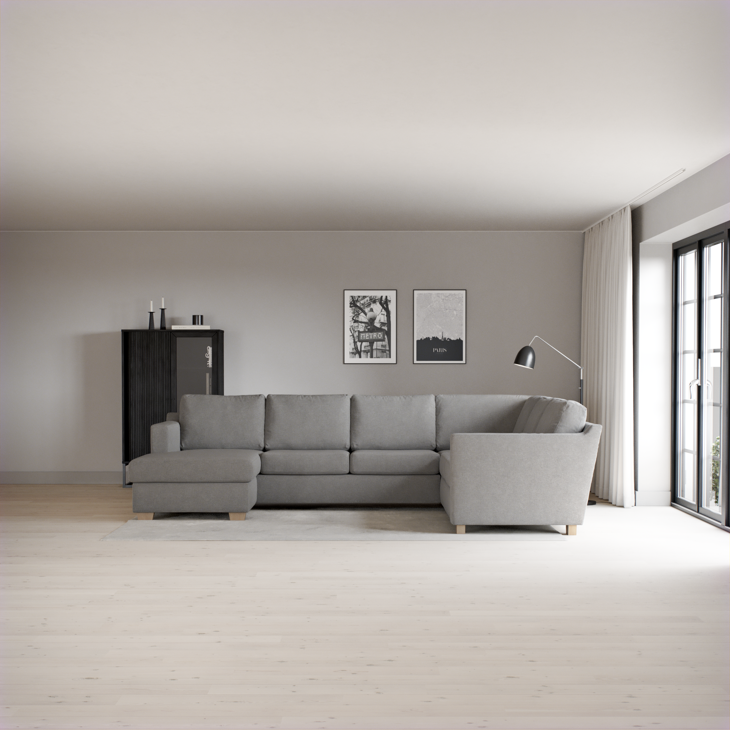 Friday, Hörnsoffa, 3+2-sits med schäslong vänster