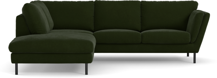 Madison Lux - 2-sits soffa med divan vänster - Grön