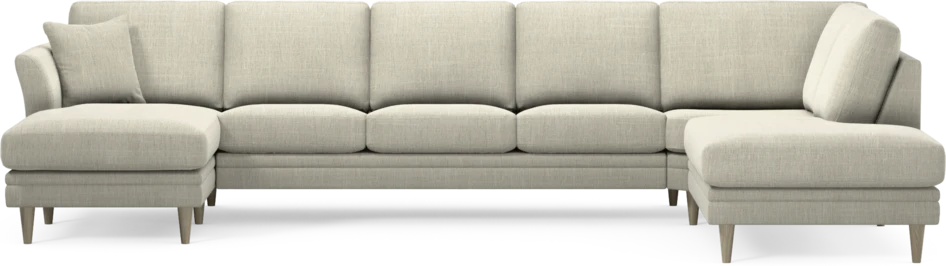Eden - 3-sits soffa med schäslong vänster och divan höger - Beige