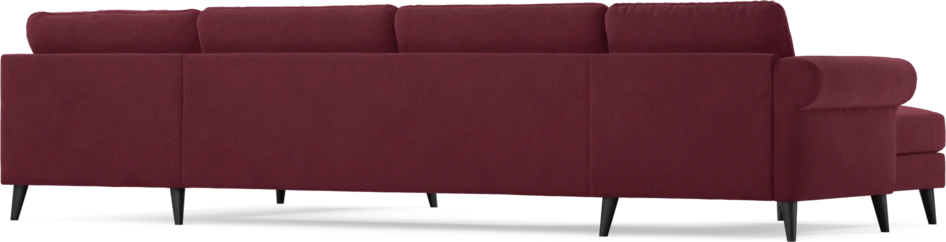 Bridge - 3-sits soffa med schäslong vänster och divan höger - Röd