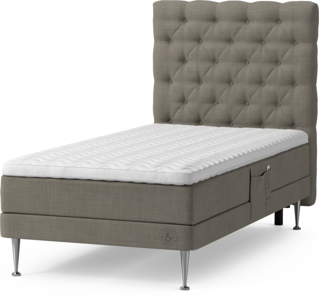 Särö Comfort - Ställbar säng, enkelsäng med bäddmadrass och Pikerad sänggavel