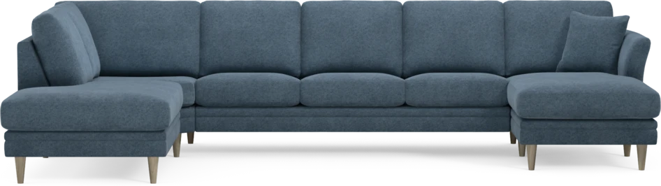 Eden - 3-sits soffa med divan vänster och schäslong höger - Blå