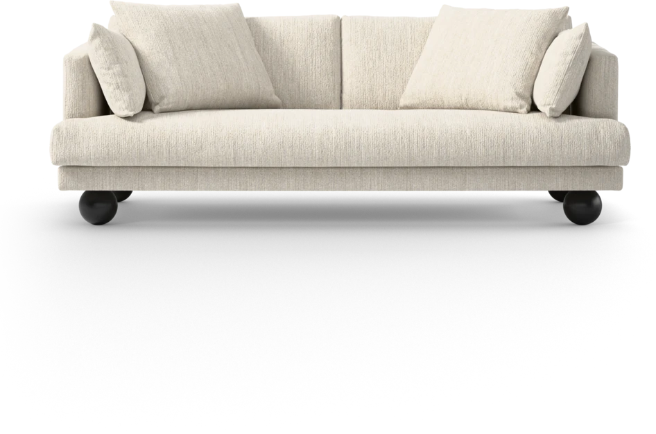 Harper - 3-sits soffa, hel dyna - Vit