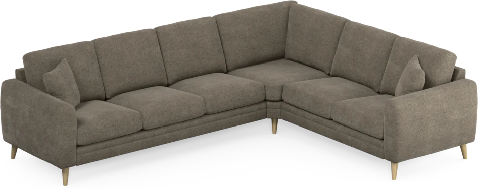 Eden - Hörnsoffa, 3+2-sits - Brun