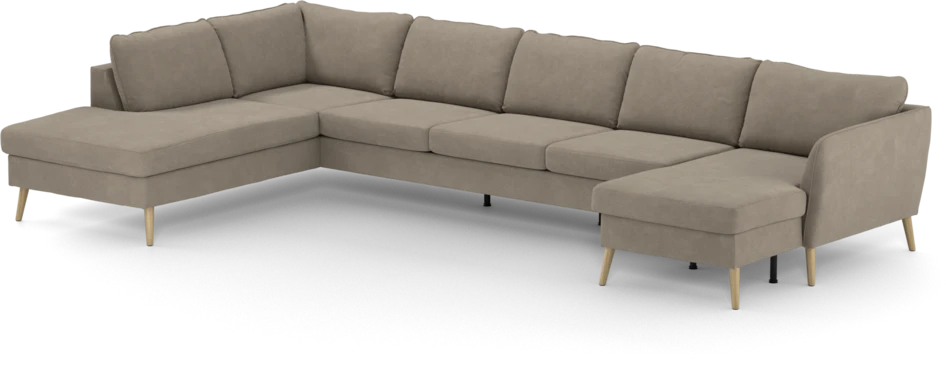 County - 4-sits soffa med divan vänster och schäslong höger - Beige