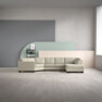 Nevada - 2-sits soffa med cosy hörn vänster och divan höger - Beige