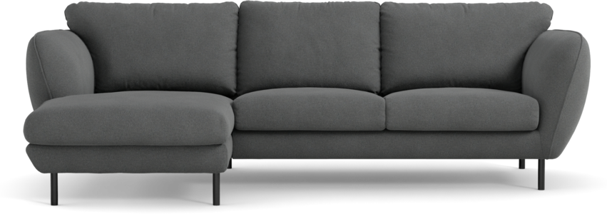 Madison Lux - 2-sits soffa med schäslong vänster - Grå
