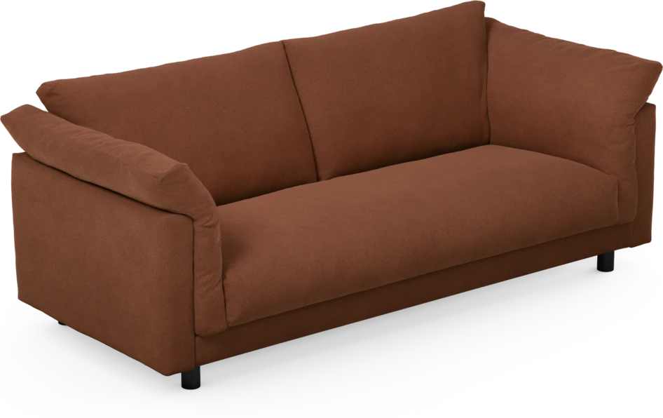 Cherrie - 2,5-sits soffa, hel dyna, fast klädsel - Orange