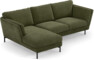 Madison Lux - 2-sits soffa med schäslong vänster - Grön