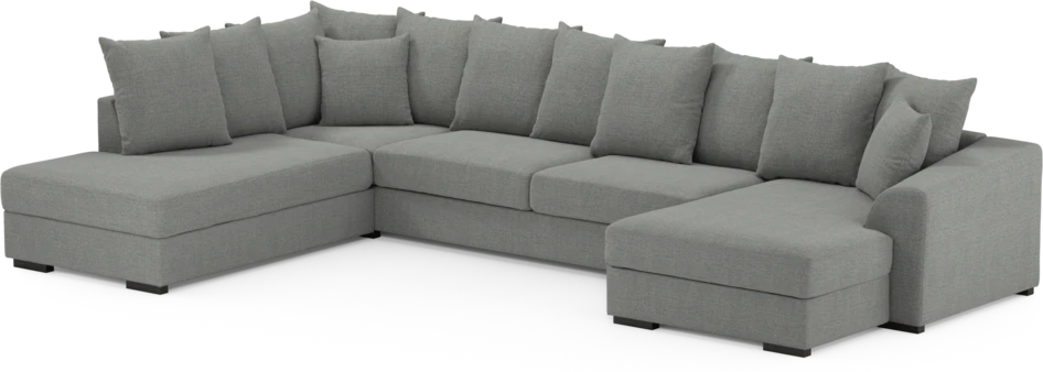 Town - 3-sits soffa med divan vänster och schäslong höger - Grå