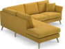 Eden - 2-sits soffa med divan - Gul