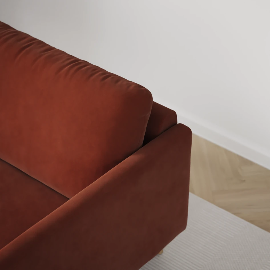 Madison Klädsel - Klädsel till 2-sits soffa - Röd