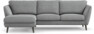 Madison Lux - 2-sits soffa med schäslong vänster - Grå