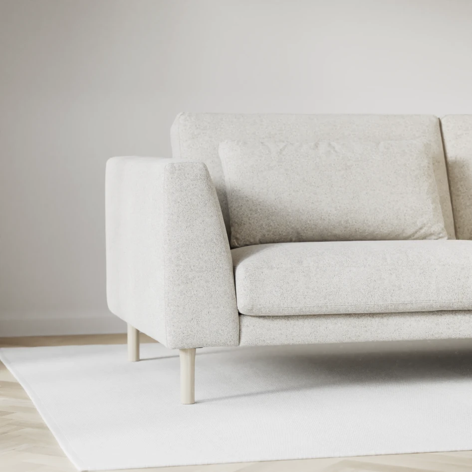 Willow - 3-sits soffa med schäslong vänster, fast klädsel - Beige