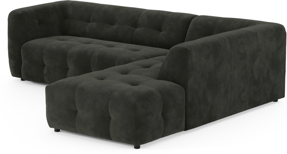 Bella - 3-sits soffa med divan höger - Svart