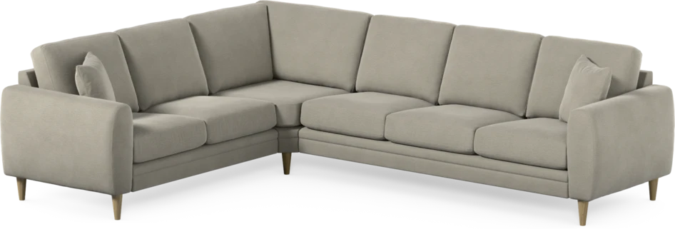 Eden - Hörnsoffa, 2+3-sits - Brun