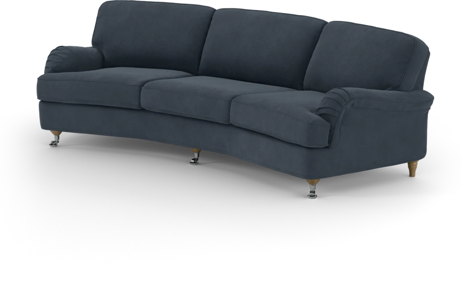 Oxford - 3-sits soffa svängd - Blå