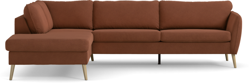 County - 2,5-sits soffa med divan vänster - Orange