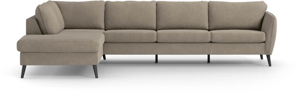 County - 3-sits soffa med divan vänster - Beige