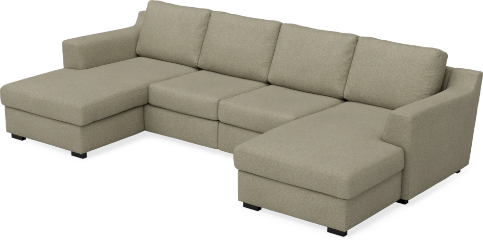 Friday - 2-sits soffa med två schäslonger - Beige