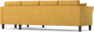 Eden - 3-sits soffa med schäslong - Gul