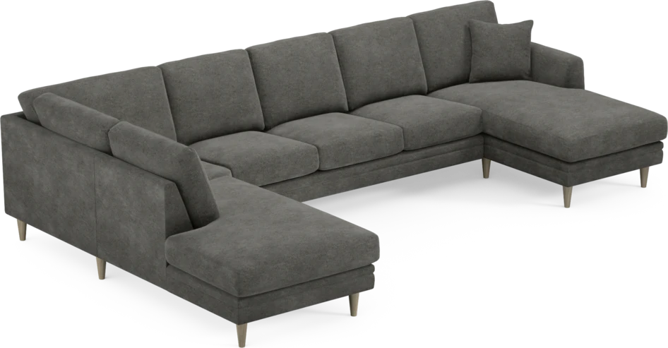Eden - 3-sits soffa med divan vänster och schäslong höger - Grå