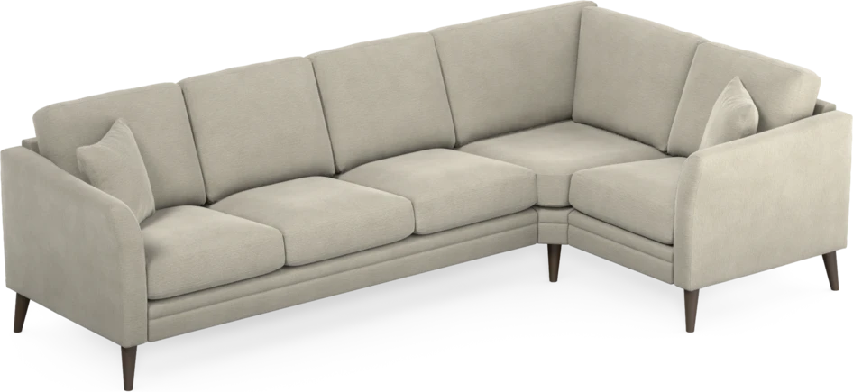 Eden - Hörnsoffa, 3+1-sits - Brun