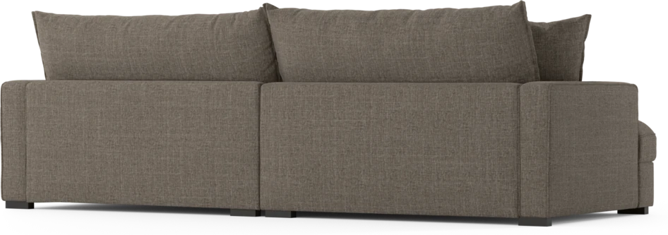 Rossi - 2-sits soffa med schäslong XL höger - Brun