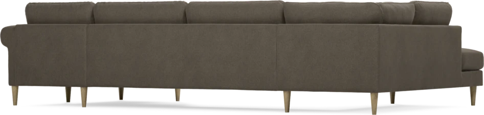 Bridge - 3-sits soffa med divan vänster och schäslong höger - Brun