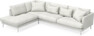 Harper - 3-sits soffa med divan vänster - Vit