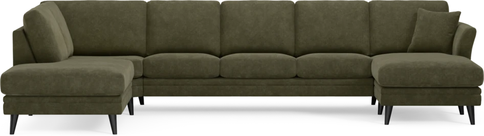 Eden - 3-sits soffa med divan vänster och schäslong höger - Grön