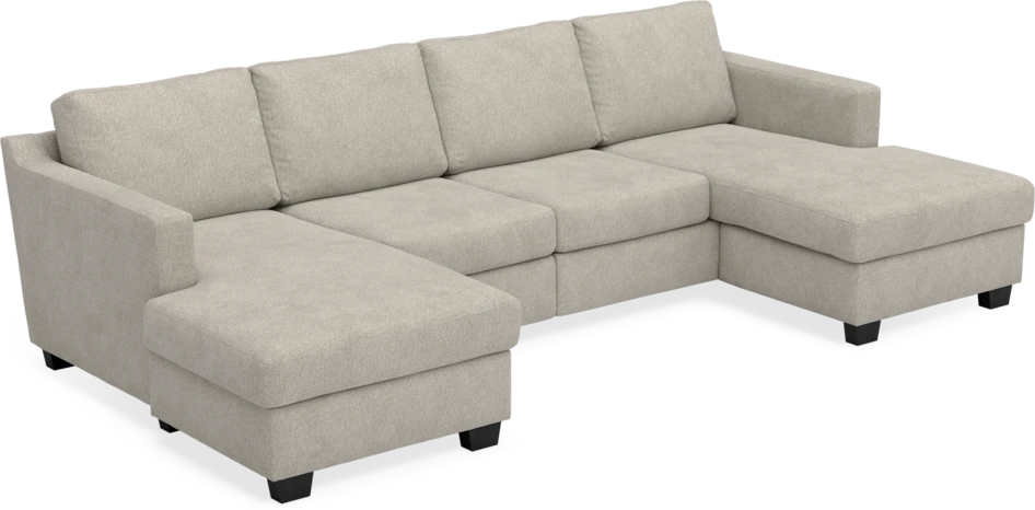 Friday - 2-sits soffa med två schäslonger - Beige