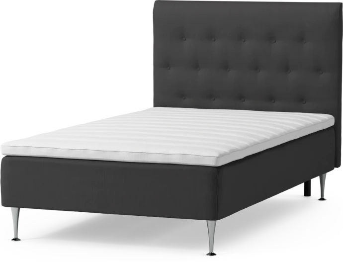 Roma Family, Ramsäng, enkelsäng med bäddmadrass och sänggavel låg pikerad, B 90-120