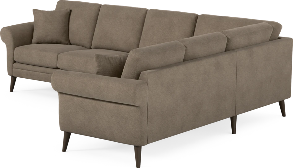 Eden - Hörnsoffa, 3+2-sits - Brun