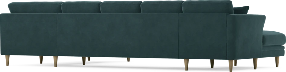 Eden - 3-sits soffa med schäslong vänster och divan höger - Blå