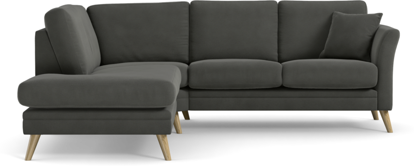 Eden - 2-sits soffa med divan - Grå