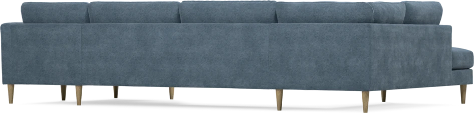 Bridge - 3-sits soffa med divan vänster och schäslong höger - Blå