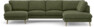 Madison Lux - 2-sits soffa med schäslong vänster och divan höger - Grön