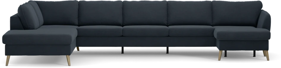 County - 4-sits soffa med divan vänster och schäslong höger - Blå