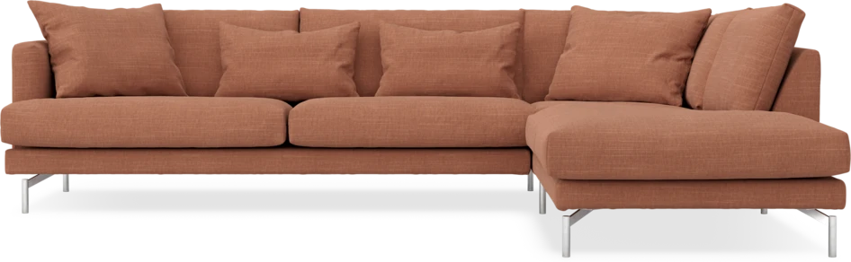Harper - 3-sits soffa med divan höger - Orange