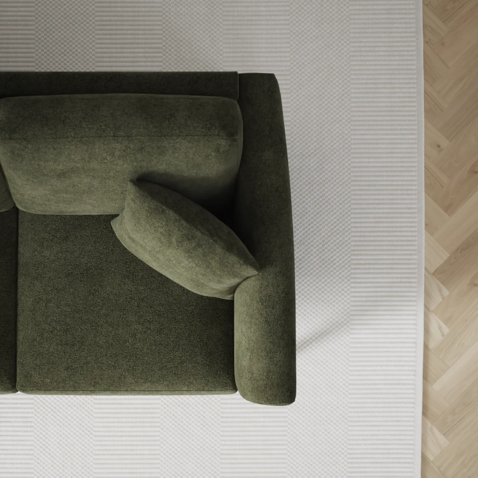 Eden - 3-sits soffa med schäslong vänster och divan höger - Grön