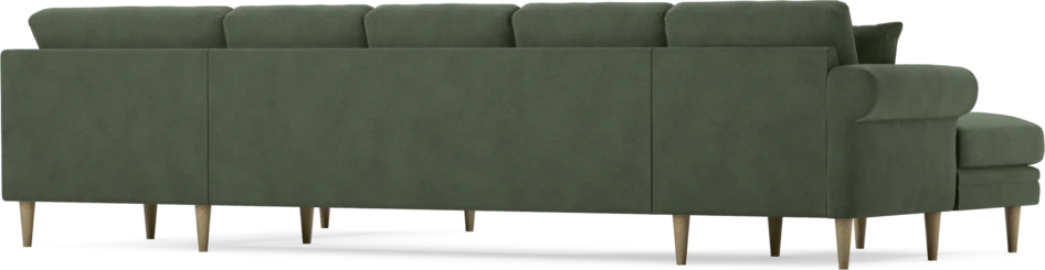 Eden - 3-sits soffa med schäslong vänster och divan höger - Grön