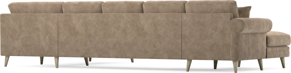 Eden - 3-sits soffa med schäslong vänster och divan höger - Beige