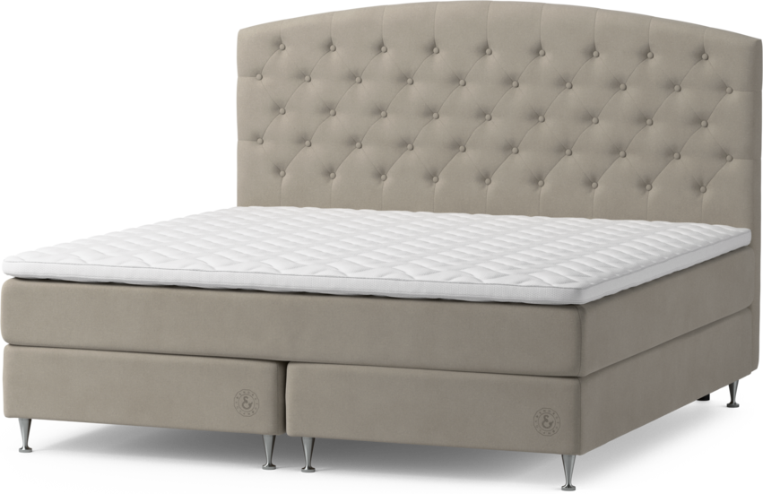 Särö Exclusive - Kontinentalsäng, dubbelsäng med bäddmadrass och Välvd sänggavel