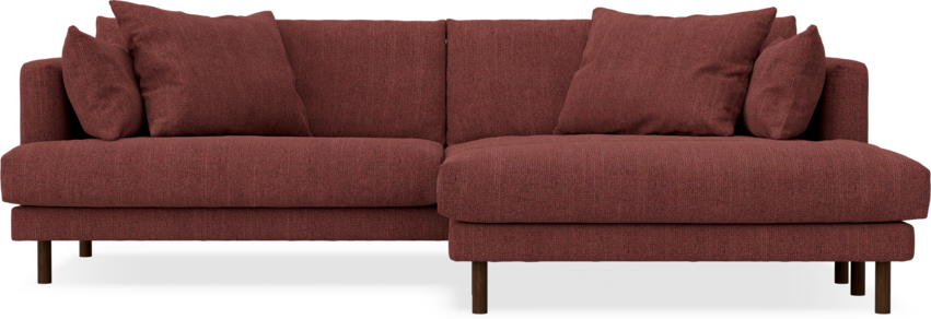 Harper - 4-sits med schäslong XL höger - Röd